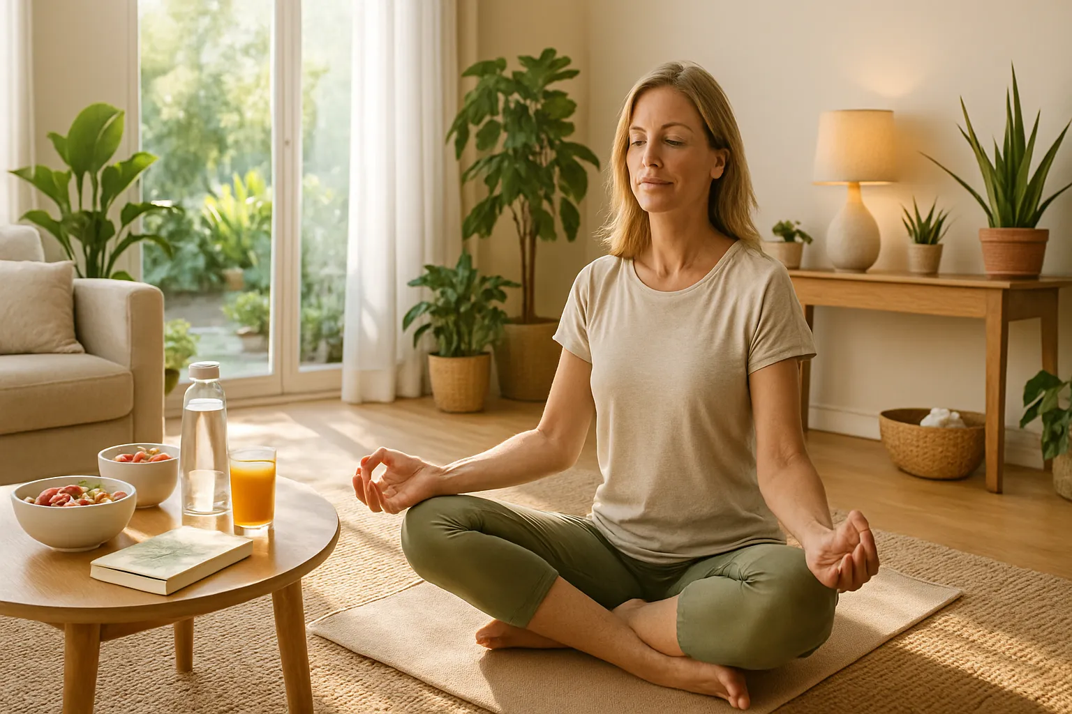 Estilo de Vida Anti-Idade e Longevidade Ambiente de estilo de vida saudável focado em longevidade e práticas anti-idade naturais para estimular peptídeos