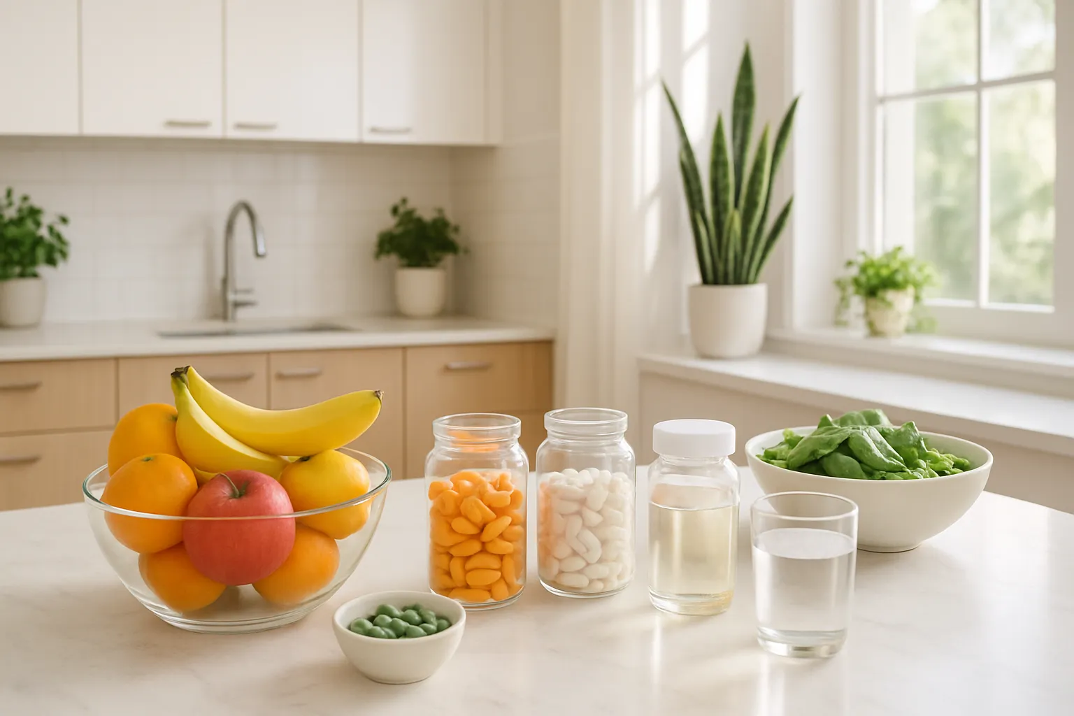 Estilo de Vida Saudável e Anti-Idade Ambiente de vida saudável com elementos que promovem bem-estar e longevidade