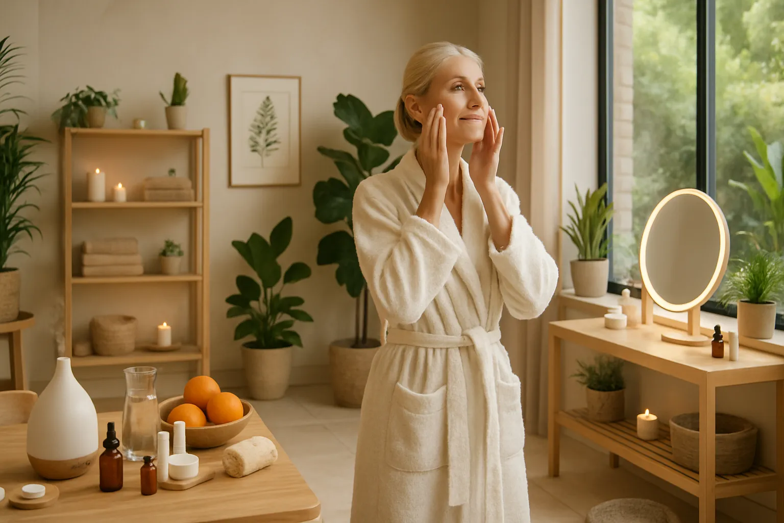 Vida Renovada com Rejuvenescimento Celular Ambiente de bem-estar representando vida renovada através do rejuvenescimento celular