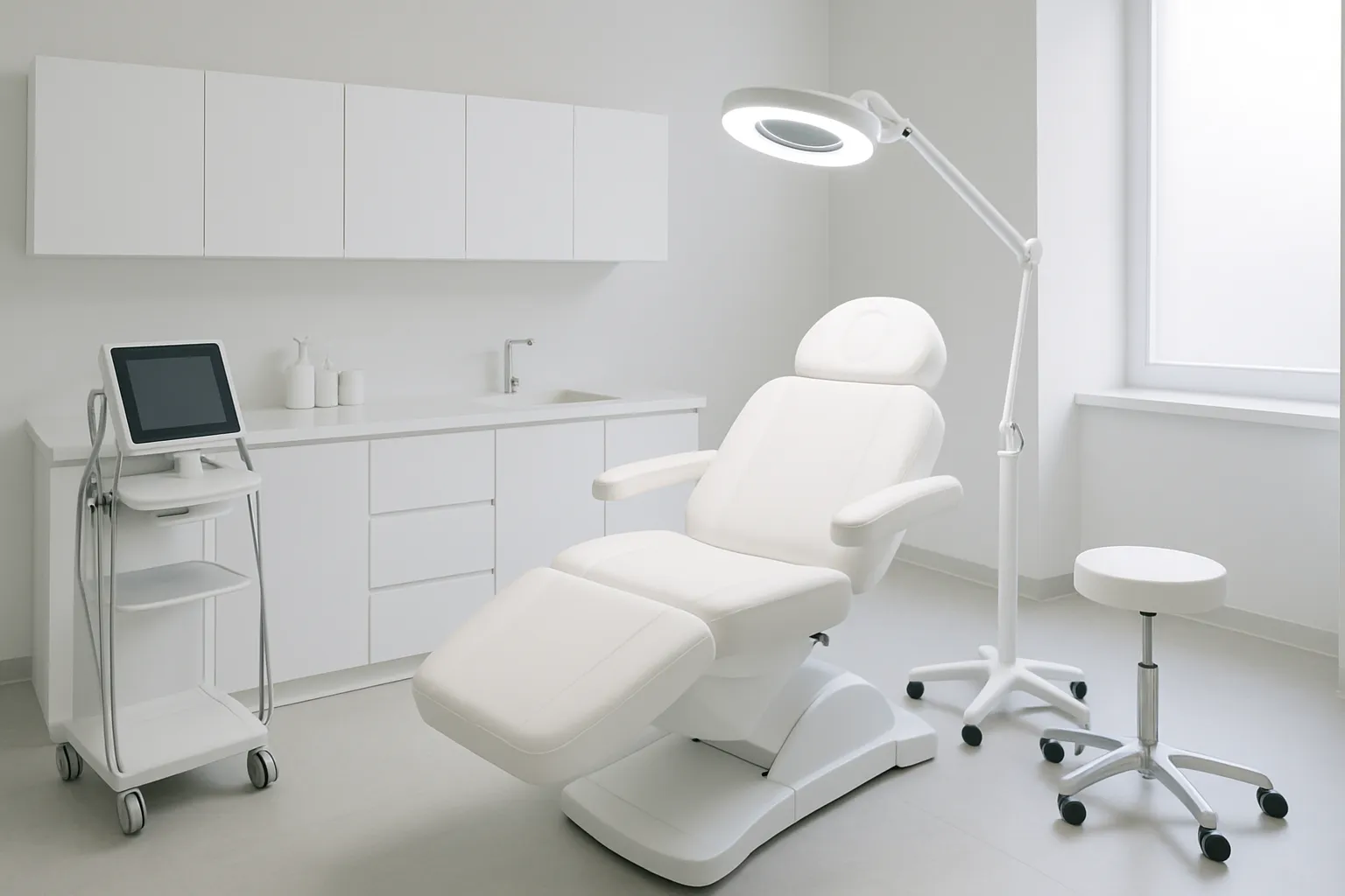 Ambiente Clínico de Segurança e Confiança Ambiente de clínica de medicina estética preparado para procedimentos seguros de reversão de preenchimento