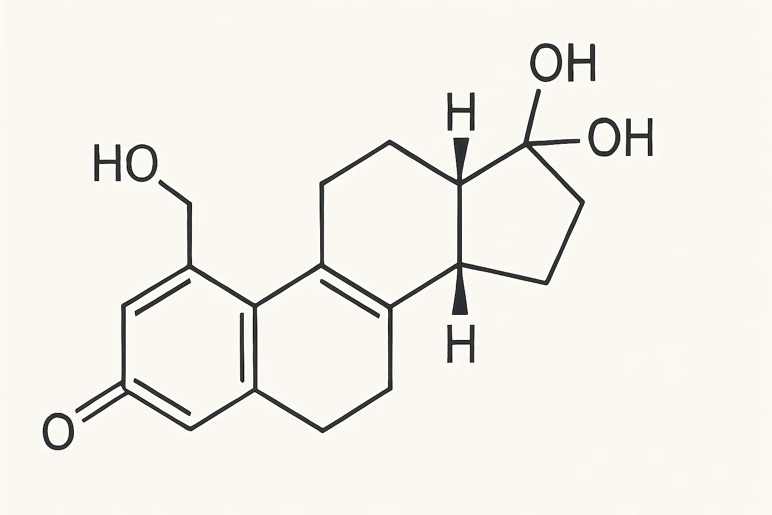 Representação científica do cortisol com estrutura molecular e elementos gráficos mostrando seus efeitos no metabolismo e ganho de peso