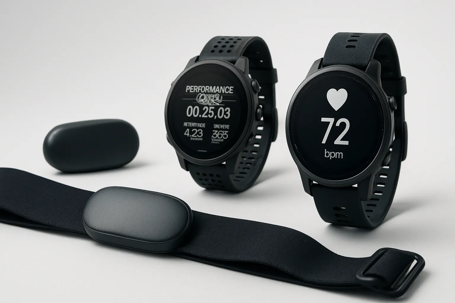 Equipamentos de Monitoramento de Performance Física Monitor cardíaco, cronômetro e equipamentos científicos para medição de performance em treinos HIIT e contínuos