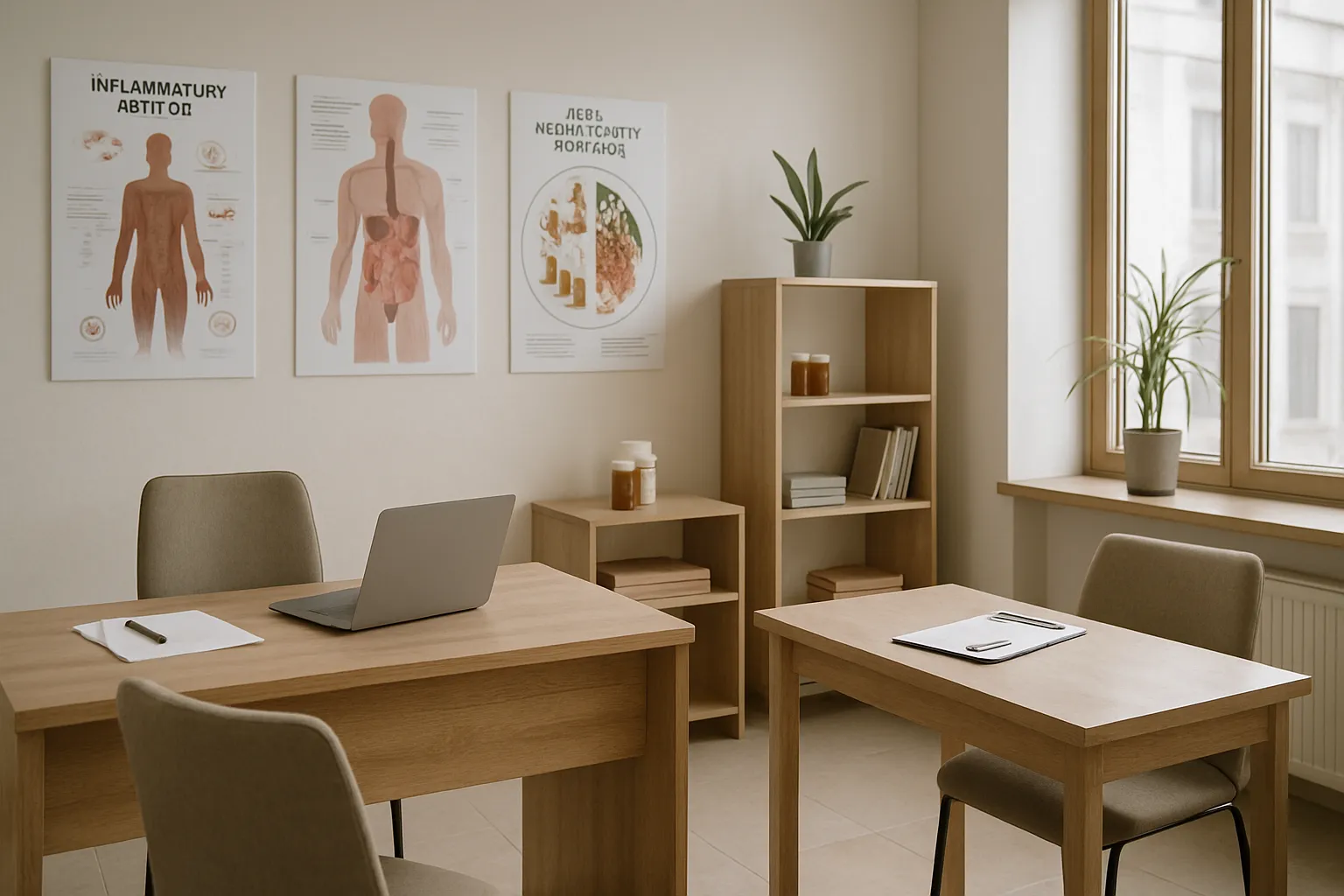 Ambiente de Avaliação Nutricional Funcional Ambiente de medicina integrativa especializado em nutrição funcional com área de avaliação de marcadores inflamatórios e protocolos anti-inflamatórios