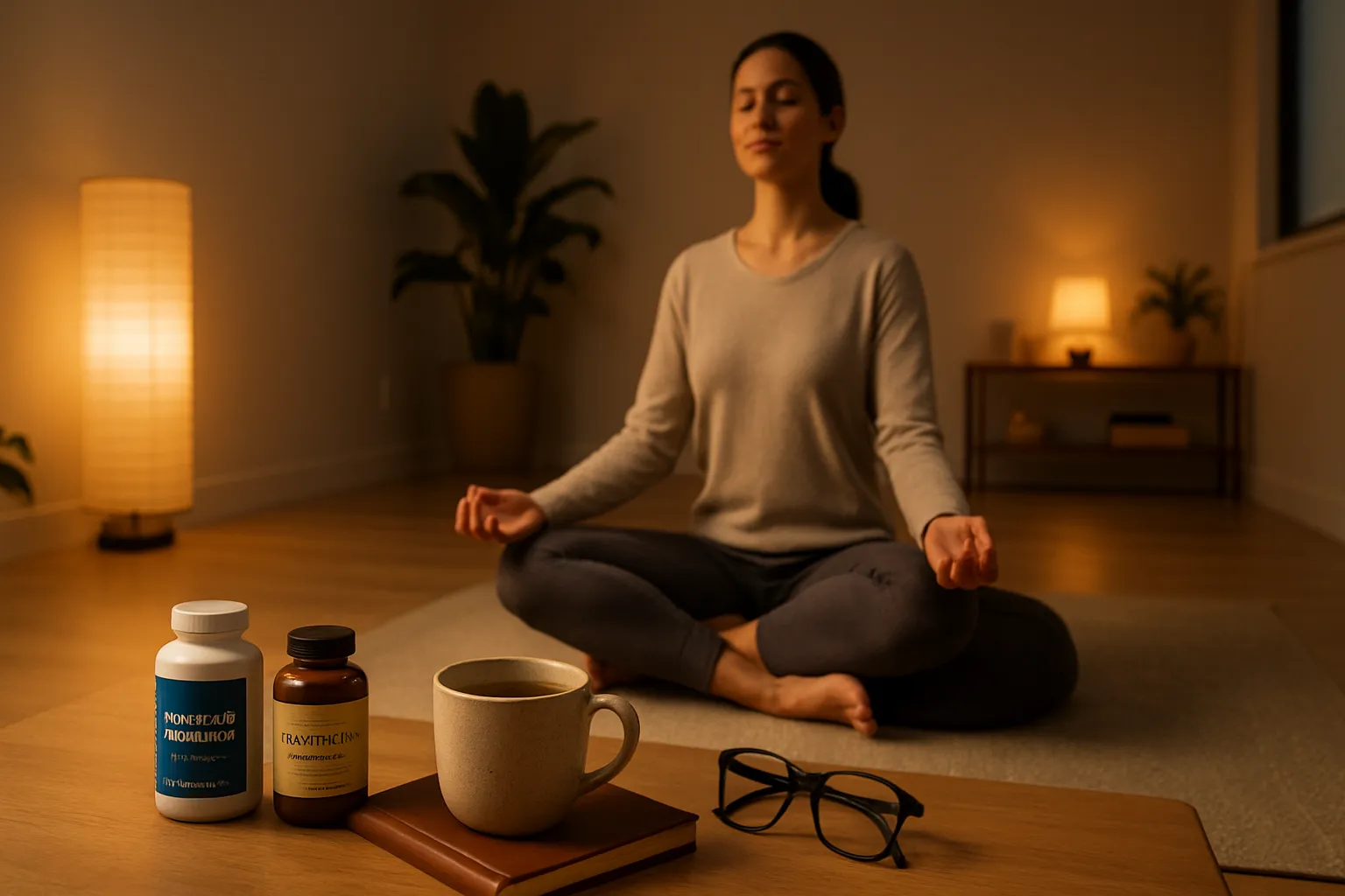 Rotina noturna para redução de cortisol e melhora do sono com suplementos e práticas de autocuidado