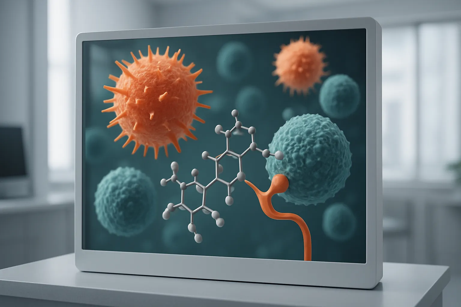 Modelo educacional mostrando como a vitamina D ativa linfócitos T e células de defesa do sistema imunológico
