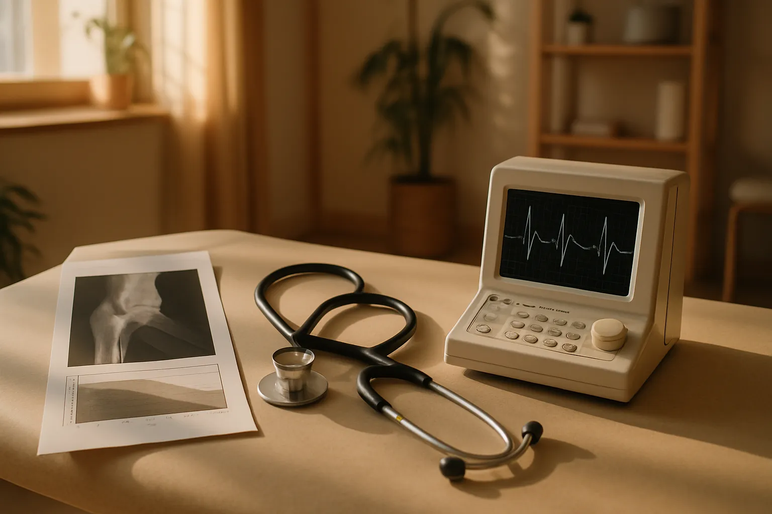 Equipamentos de monitoramento cardiovascular e ósseo utilizados para avaliar os riscos silenciosos da tireotoxicose subclínica