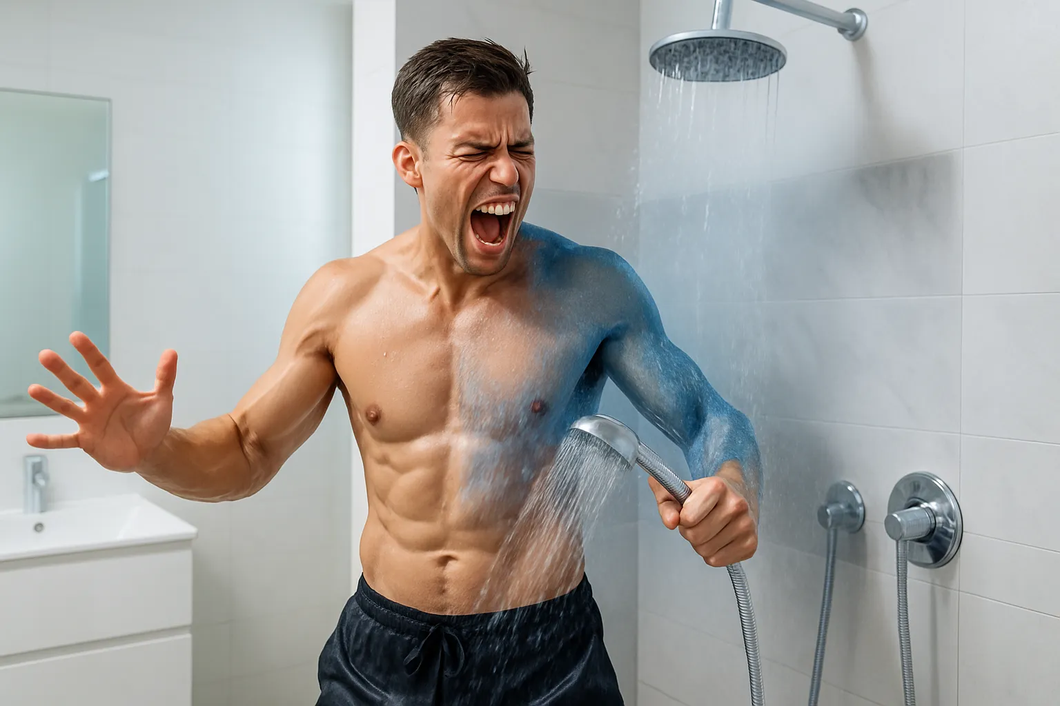 Demonstração prática de protocolo de banho de contraste para ativação da gordura marrom através da termogênese