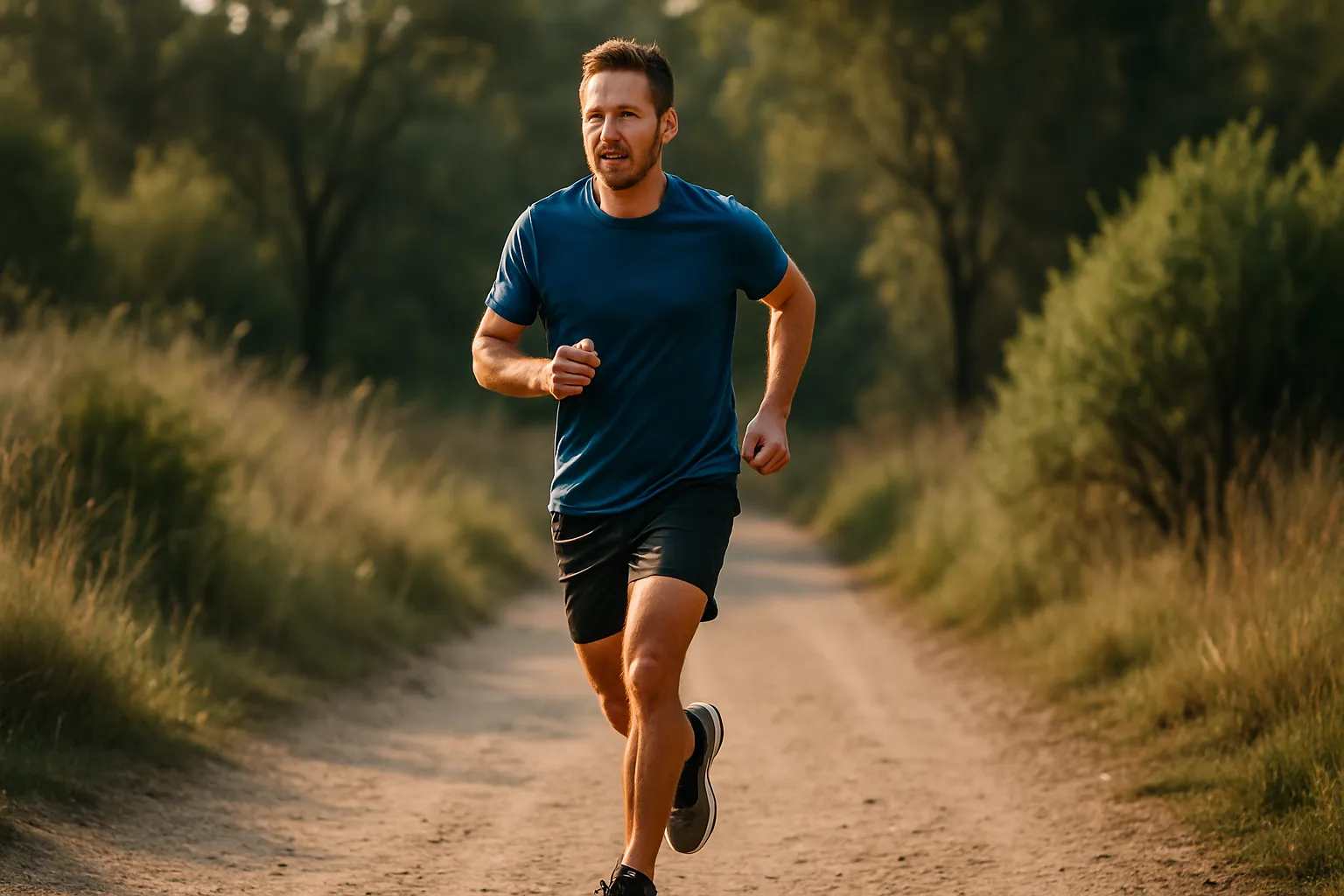 Pessoa correndo em ritmo moderado ao ar livre, demonstrando treinamento na Zone 2 com expressão confortável