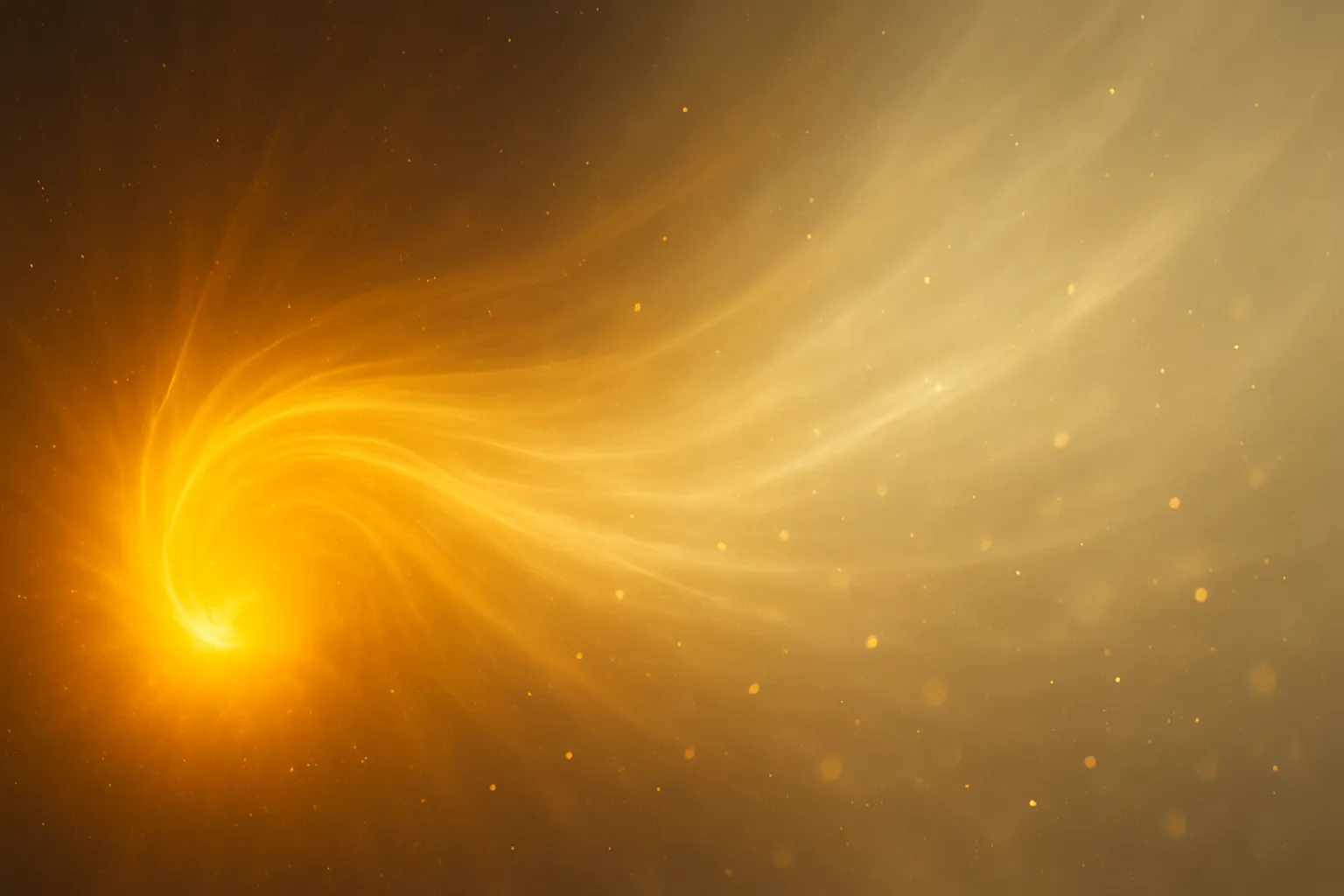 Visualização artística conceitual representando a essência da vitalidade do hormônio DHEA através de gradiente de energia dourada luminosa fluindo de núcleo concentrado vibrante para tons âmbar suaves, simbolizando o declínio hormonal natural com o envelhecimento