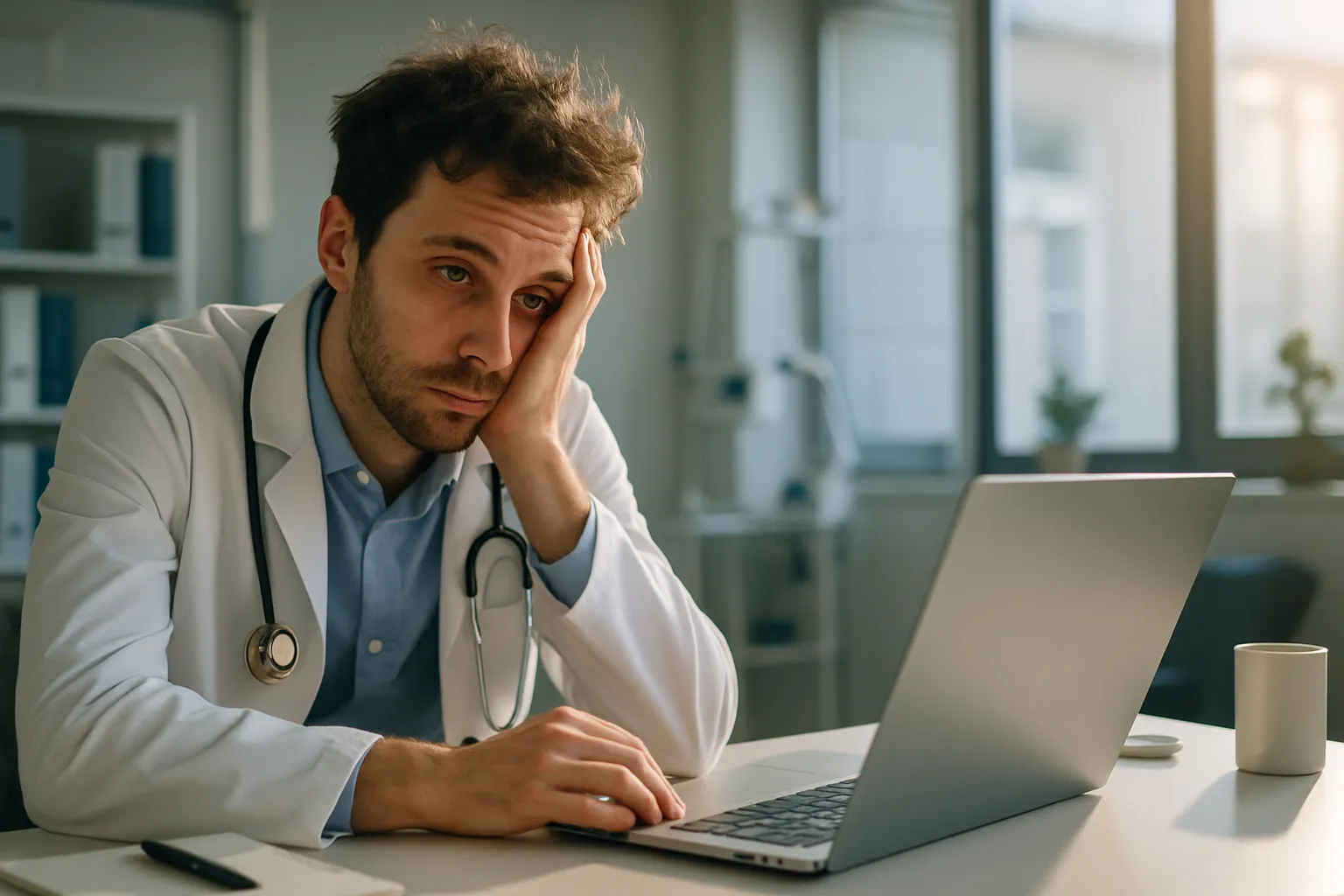 Pessoa exausta demonstrando sinais visíveis de fadiga crônica causada por deficiência de vitamina D