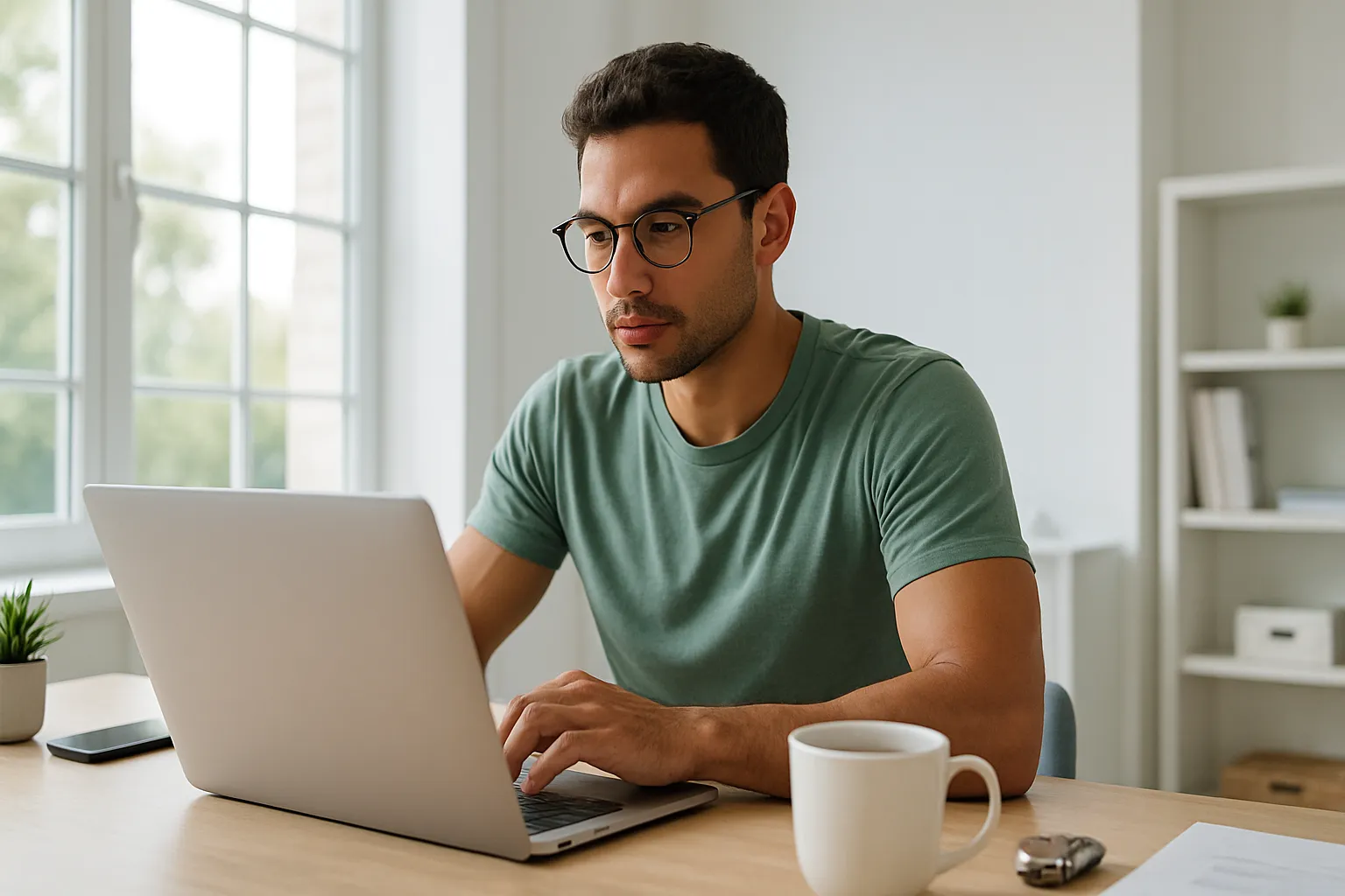 Rotina Alinhada ao Cronotipo Pessoa trabalhando produtivamente durante seu horário de pico natural de energia, demonstrando o alinhamento entre rotina de trabalho e cronotipo biológico para máxima performance