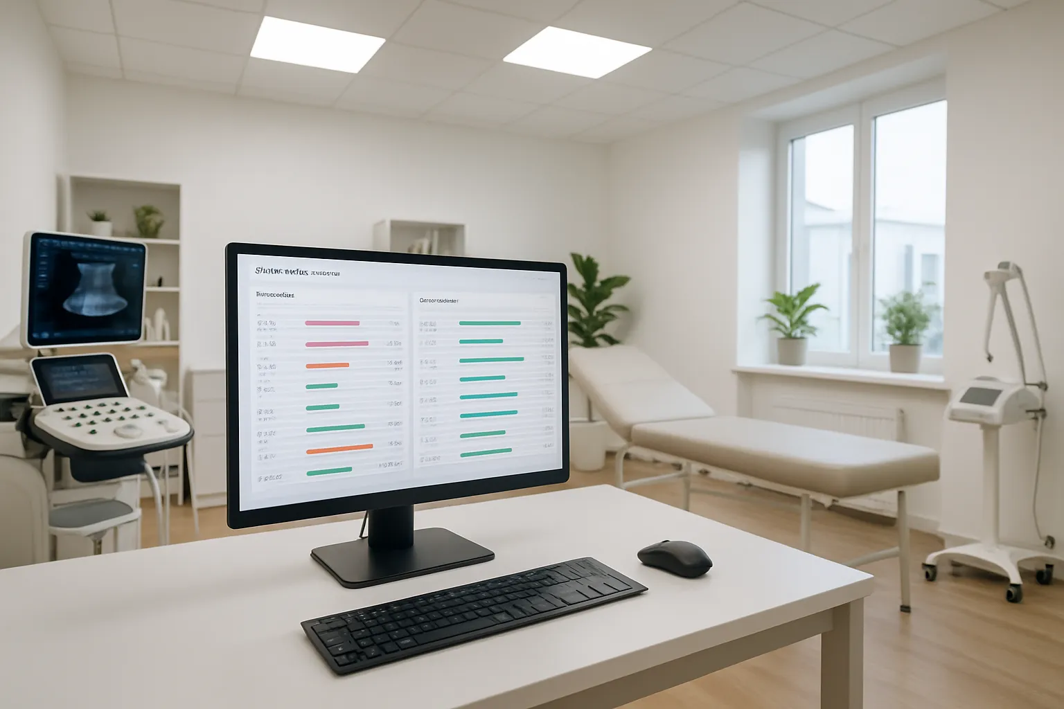 Sistema de diagnóstico médico assistido por inteligência artificial em ambiente clínico moderno