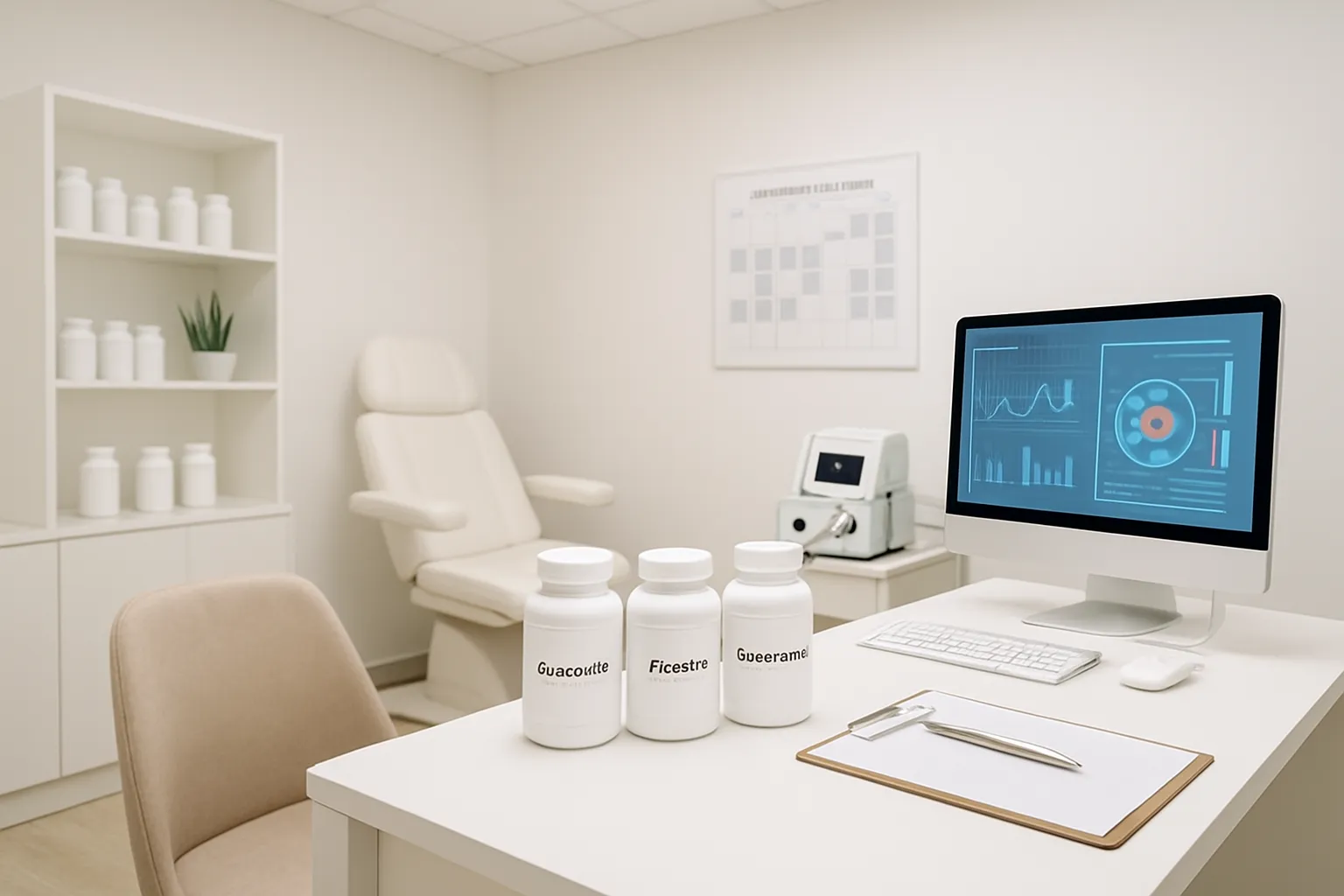 Consultório especializado em medicina da longevidade com suplementos senolíticos como quercetina, fisetina e resveratrol para eliminação de células senescentes