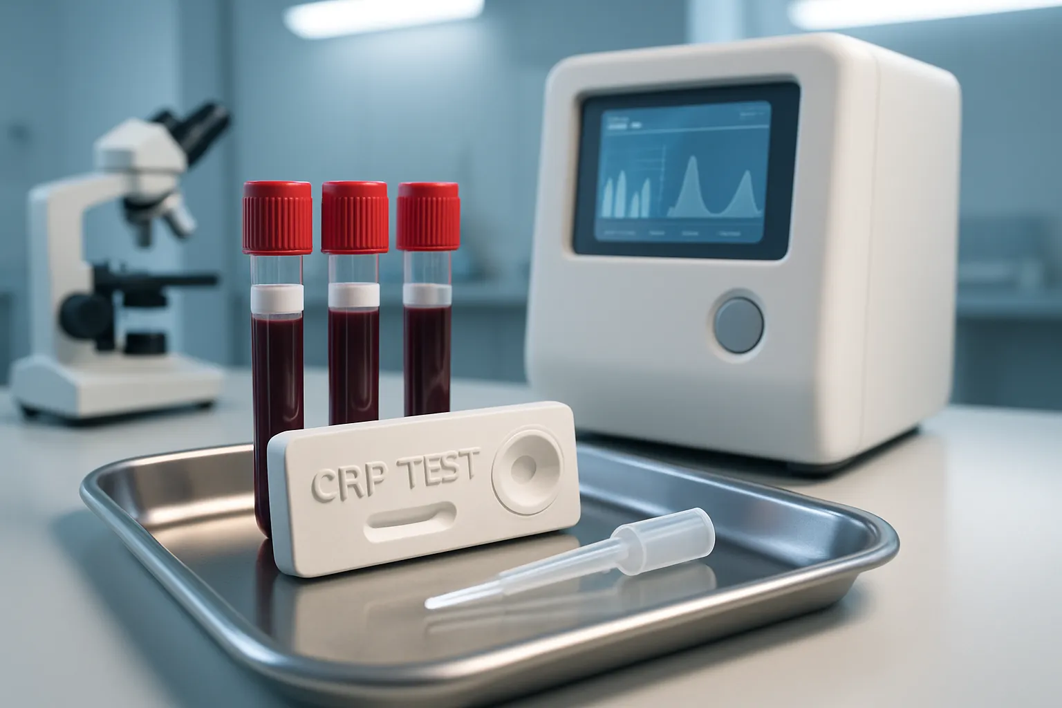 Teste de marcadores inflamatórios e inflamação crônica Kit de teste para marcadores inflamatórios incluindo proteína C-reativa e ferramentas de avaliação de inflamação crônica